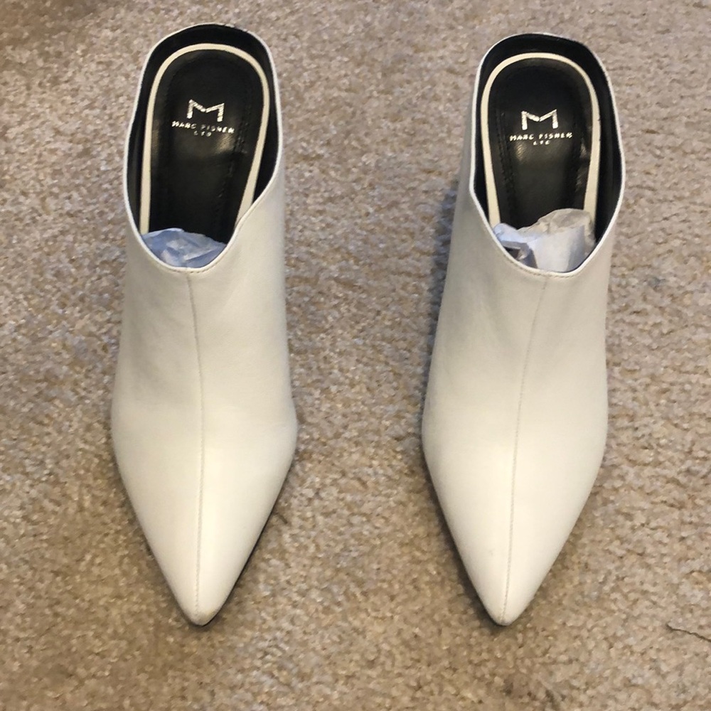 Marc Fisher - White Pointed Toe Mule - image 3